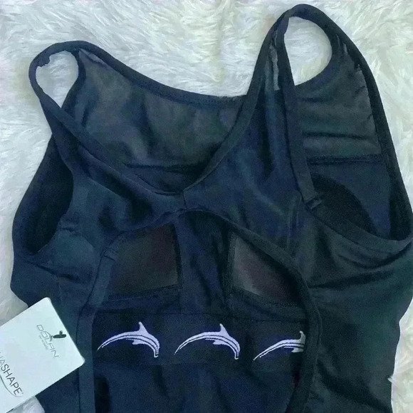 Dolphin, aqua shape women’s swimsuit, one piece, size 8, black. NWT. - Picture 7 of 8